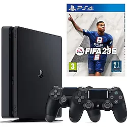 Sony Playstation 4 Slim 1 Tb + 2. Ps4 Kol + Ps4 Fifa 23