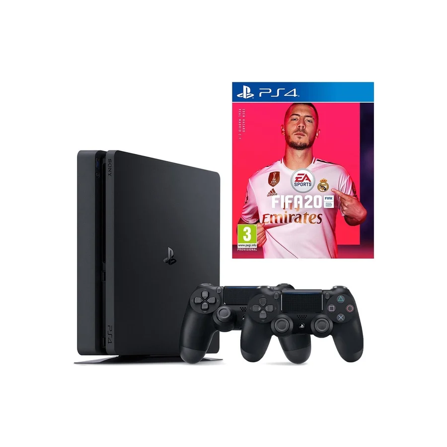 Sony Playstation 4 Slim 500 GB + 2. PS4 Kol + PS4 Fifa 2020