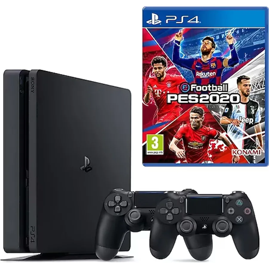 Sony Playstation 4 Slim 500 GB Oyun Konsolu + Ps4 Pes 2020 + 2. Ps4 Kol