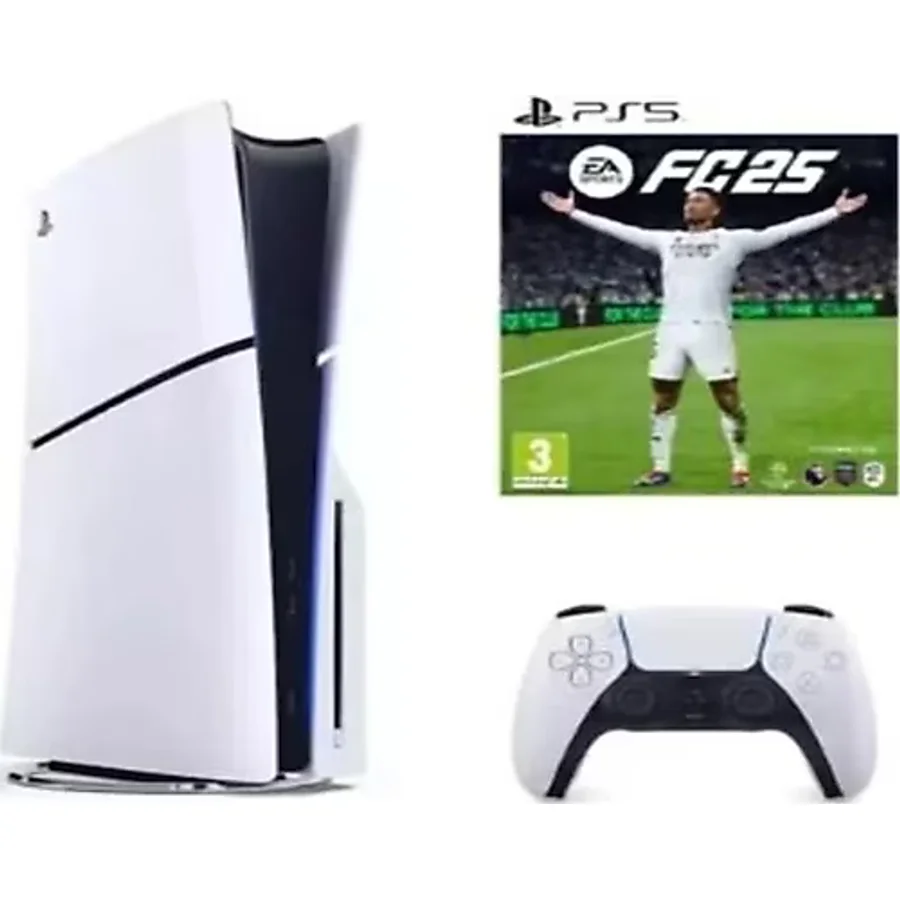 Sony Playstation 5 1 TB Slim CD Edition Konsol+Ps5 FC 25 Oyun Beyaz