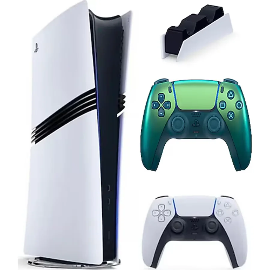 Sony Playstation 5 Pro + 2. kol Dualsense Teal Green + Şarj İstasyonu ( İthalatçı Garantili )
