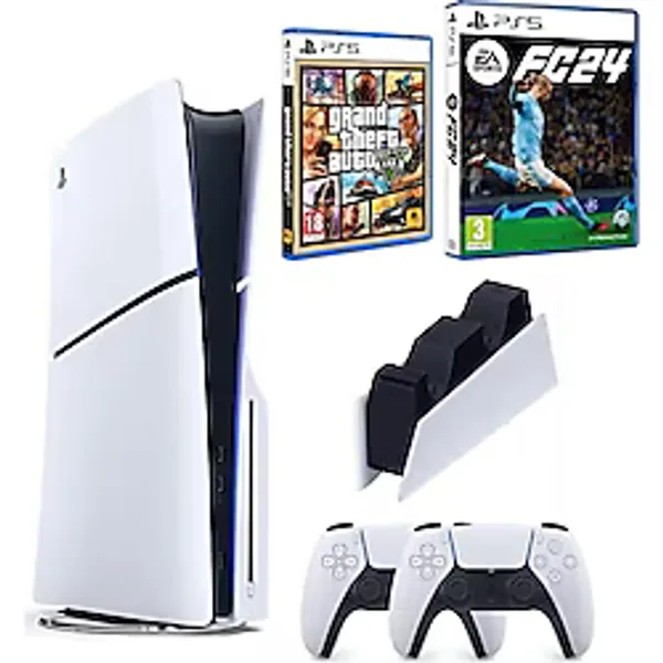 Sony Playstation 5 Slim 1 TB Gamepad ve FIFA FC 24 GTA 5 Oyunları ile Eğlenceli Deneyim Yüksek Performans