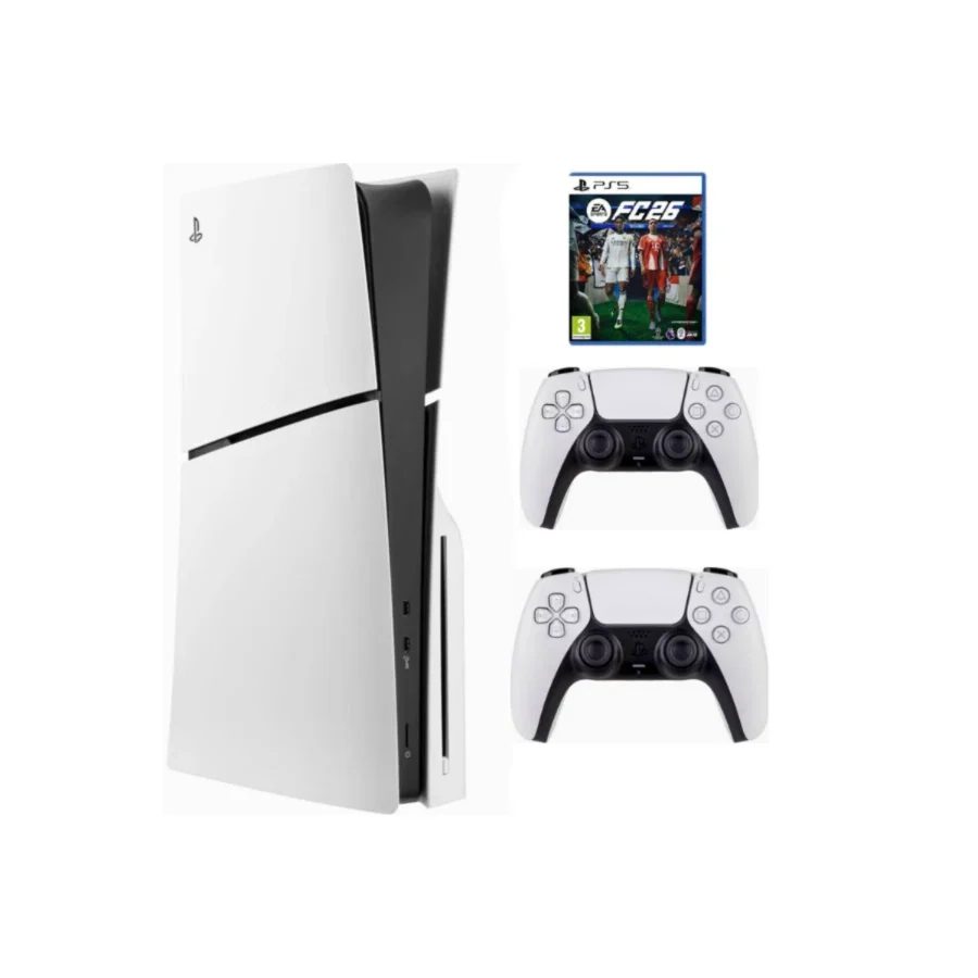 Sony Playstation 5 slim cd cfı-2116 EN YENİ versiyon. + 2 Dualsense + fc26 ( İTHALATÇI GARANTİLİ )