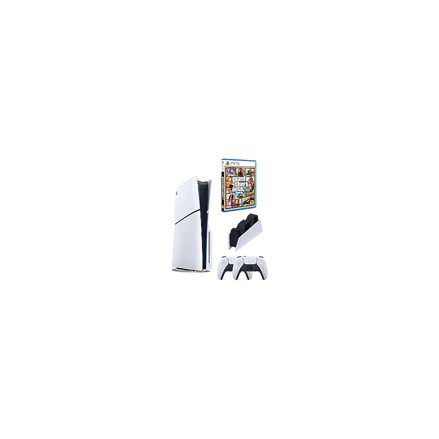 Sony Playstation 5 Slim Cd Edition + 2. DualSense Ps5 Kol + Şarj istasyonu + GTA 5 (ithalatçı Garantili)