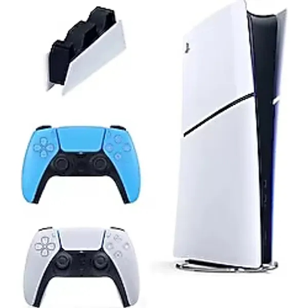 Sony Playstation 5 Slim Digital 1 TB Oyun Konsolu + 2. Mavi Dualsense + Şarj İstasyonu (İthalatçı Garantili)