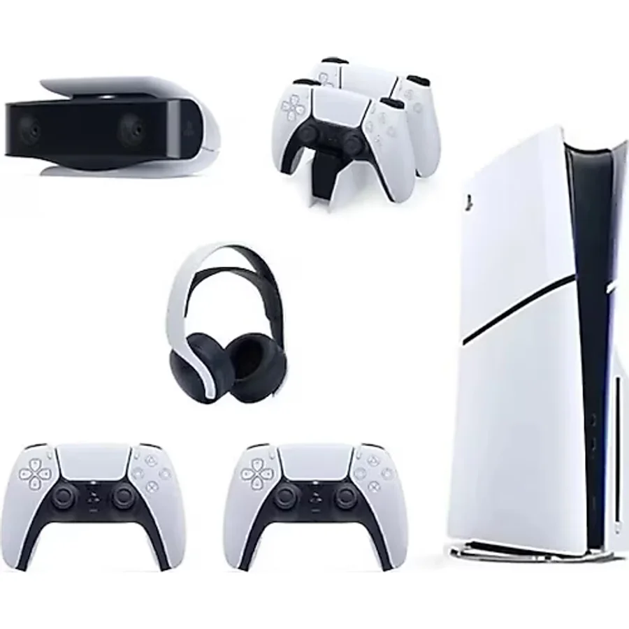 Sony Playstation 5 Slim Standart Edition 1TB+ 2.DualSense +3D Kulaklık + Şarj+Kamera(İthalatçı Garantili)