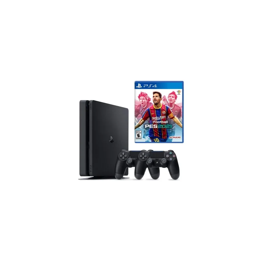 Sony PS4 Slim 500GB Konsol + 2. PS4 Kol + PS4 Pes 2021