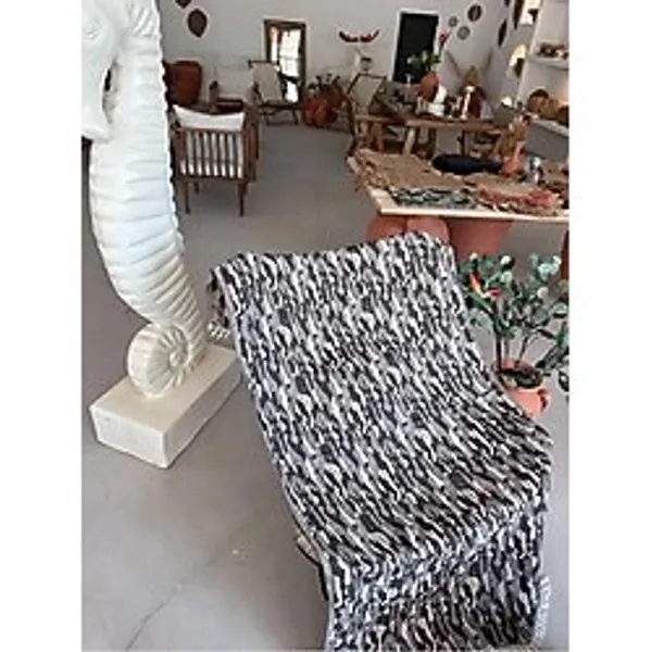 Sooboho Kamuflaj Desen Jakarlı Örme %100 Pamuk Peştemal