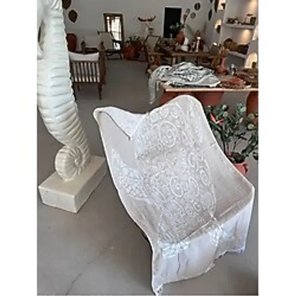 Sooboho Kaplumbağa Desen Jakarlı Örme %100 Pamuk Peştemal