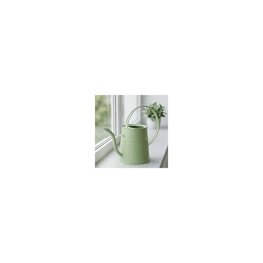 Sophia 2 Litre Metal Çiçek Saksı Sulama Kabı - Modern Dekoratif Çok Amaçlı Sulak (Mint Yeşili)
