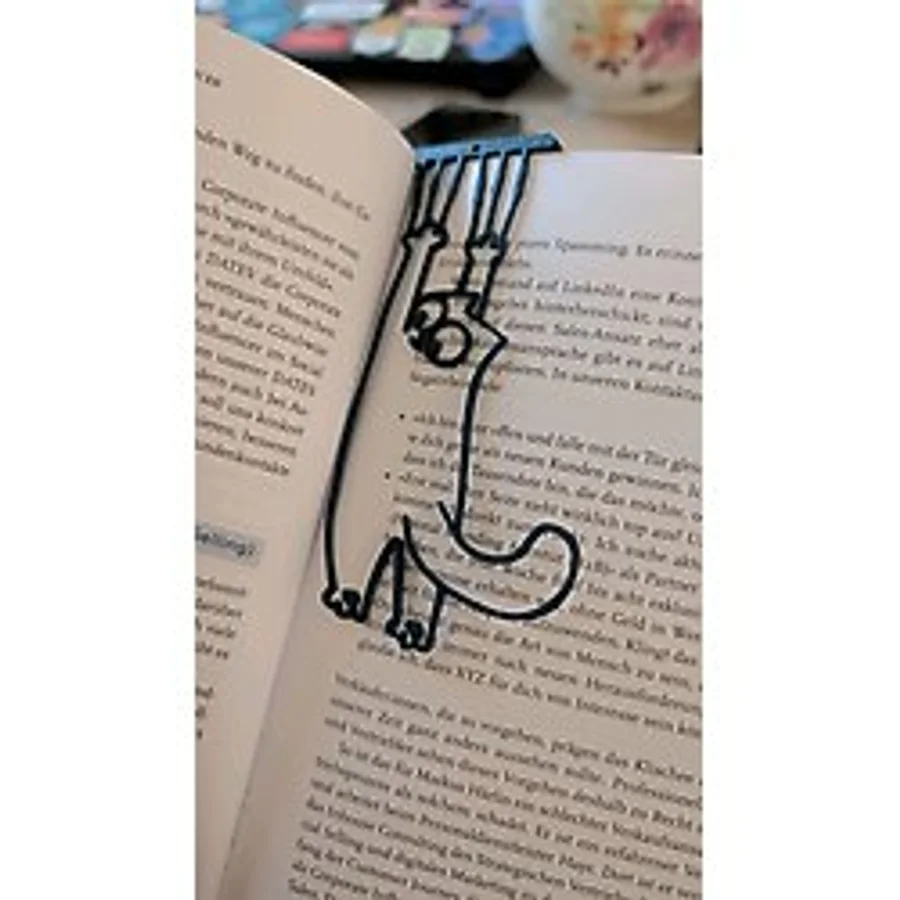 SORA DESIGN Sevimli Kedi Kitap Ayracı - Dekoratif Kitap Tutucu