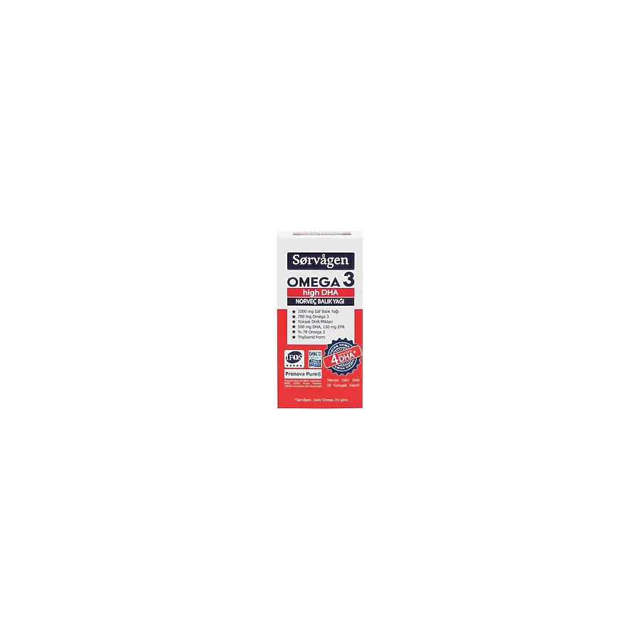 Sorvagen Omega 3 High DHA Norveç Balık Yağı 50 Kapsül