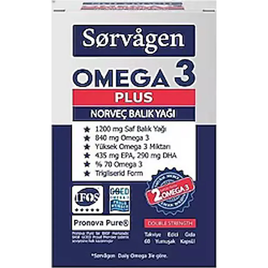 Sorvagen Omega 3 Plus Norveç Balık Yağı 60 Kapsül