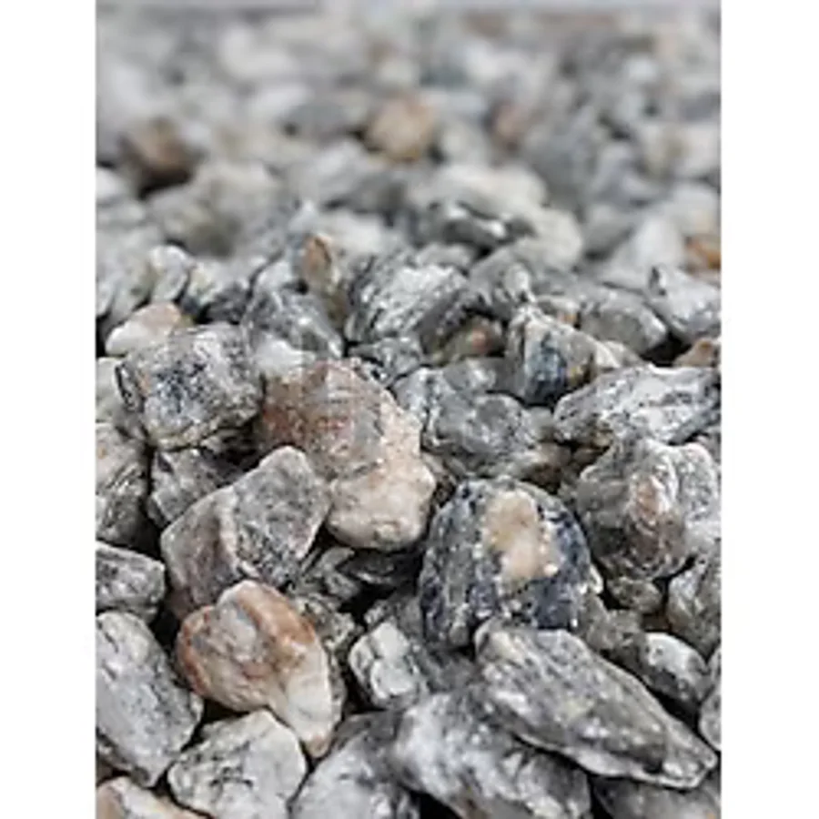 SOSC Natural Dekoratif Çakıl Taşı, Gnays Dolomit, Gri-Sarı Damarlı, 1-2 cm, 1 kg