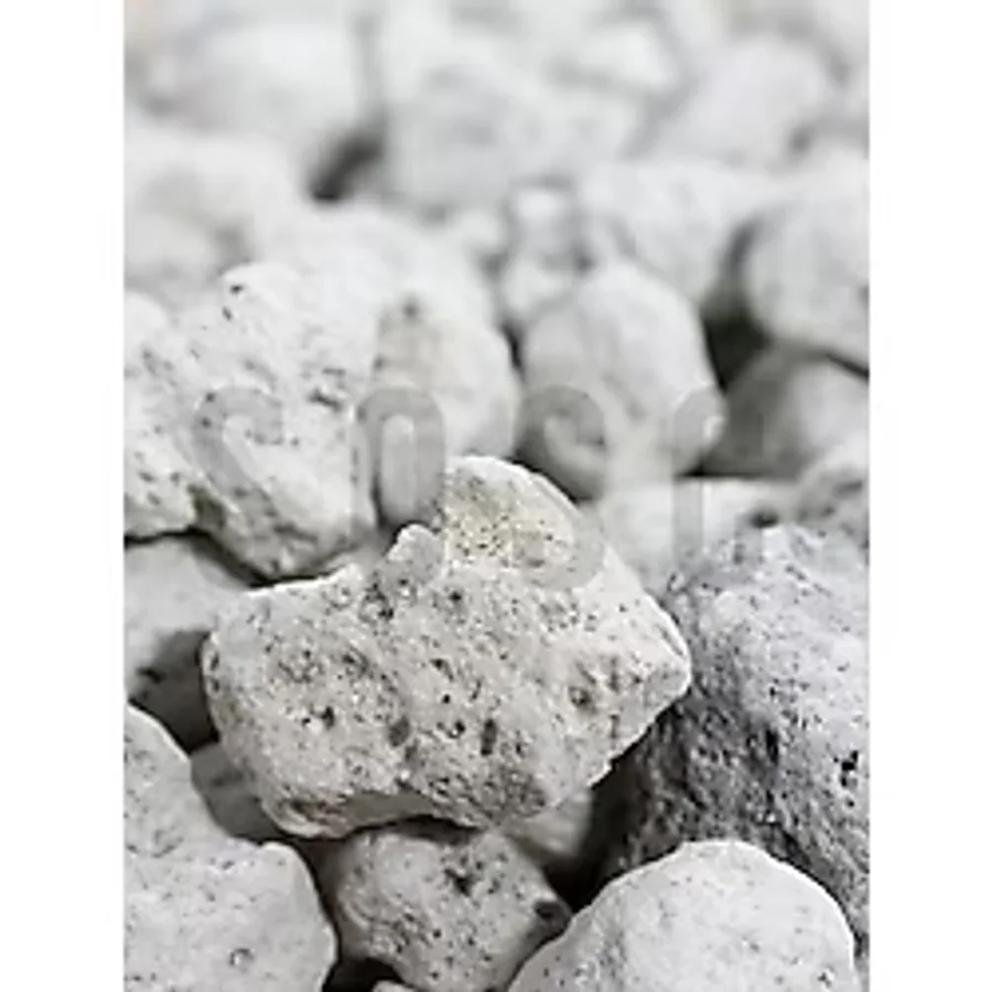 SOSC Natural Volkanik Beyaz Lav Taşı, Dekoratif Pomza, 2-4 cm, 1 Litre, Drenaj ve Toprak Nemlendirici Özellikli