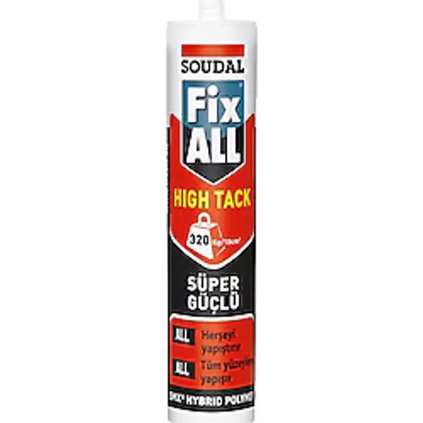 Soudal Fix All Korniş Yapıştırıcı Montaj Silikonu Beyaz 290 ml 12'li Koli