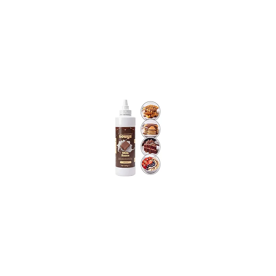 Souys Sütlü Tatlı Çikolata Sos 300 gr - Waffle & Krep & Pankek & Dondurma & Kahve ve Pasta Sosu