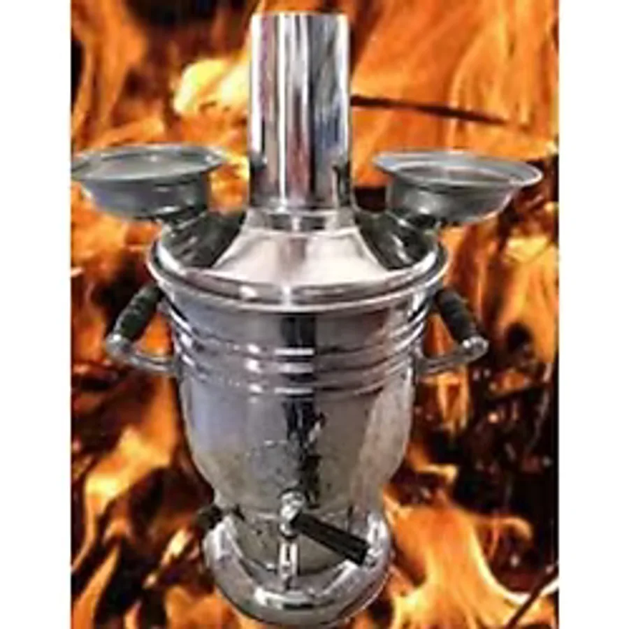 Sözenler Krom Odunlu Kömürlü 6 L Semaver Inox