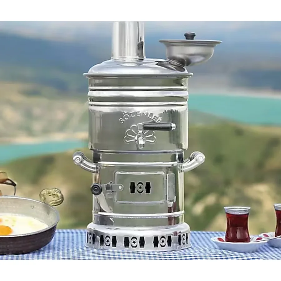 Sözenler Ks13 (4 Lt) Krom Ayrılabilir Odunlu Semaver