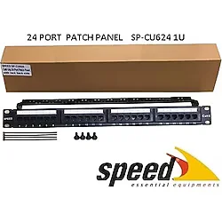 Speed Sp-Cu624 1U 24 Port Cat6 Dolu Utp Patch Panel + Kablo Düzenleyici