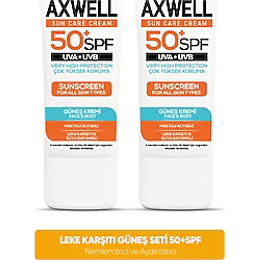 Spf 50+ 2 Li Fırsat Seti Leke Karşıtı Nemlendirici Yüksek Koruma Güneş Kremi 50 Ml