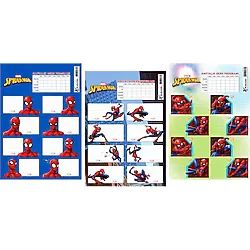 SPIDERMAN Ders Programlı Okul Etiketi 3'lü
