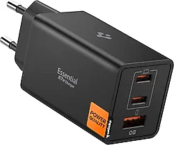 Spigen ACH09458 67 W Siyah Hızlı Şarj Adaptörü