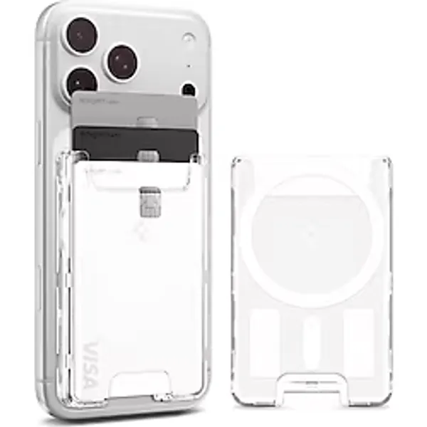 Spigen MagSafe Destekli Cüzdan Ultra Hybrid Mag Fit+ (3 Kartlık) Şeffaf - AFA08888 (Spigen TR Garantili)