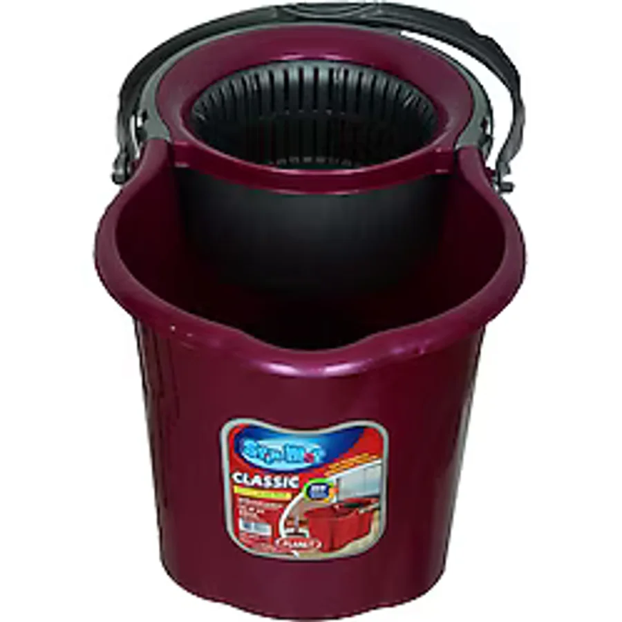 Spin Mop Temizlik Seti 360 Derece Döner Başlıklı Kova+Mop+Paspas+Sap Karışık Renk