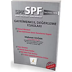 SPK - SPF Gayrimenkul Değerleme Esasları Konu Anlatımlı Soru Bankası
