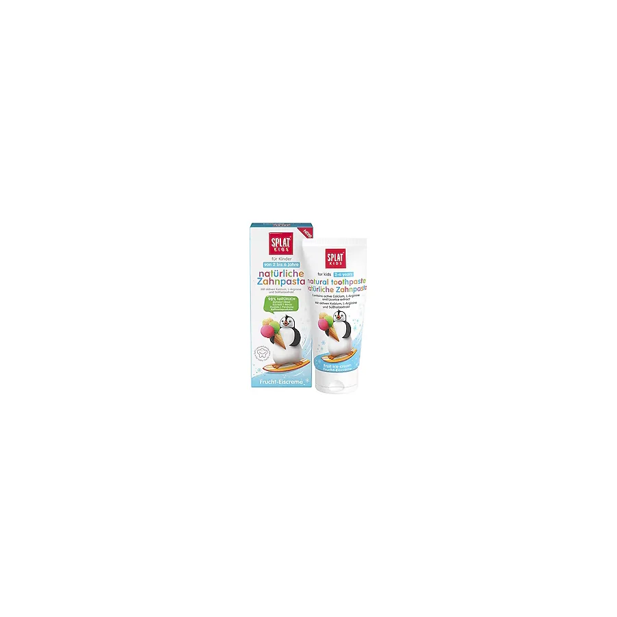 Splat Kids Natural Meyveli Dondurma 2-6 Yaş 50 ml Florürsüz Çocuk Diş Macunu