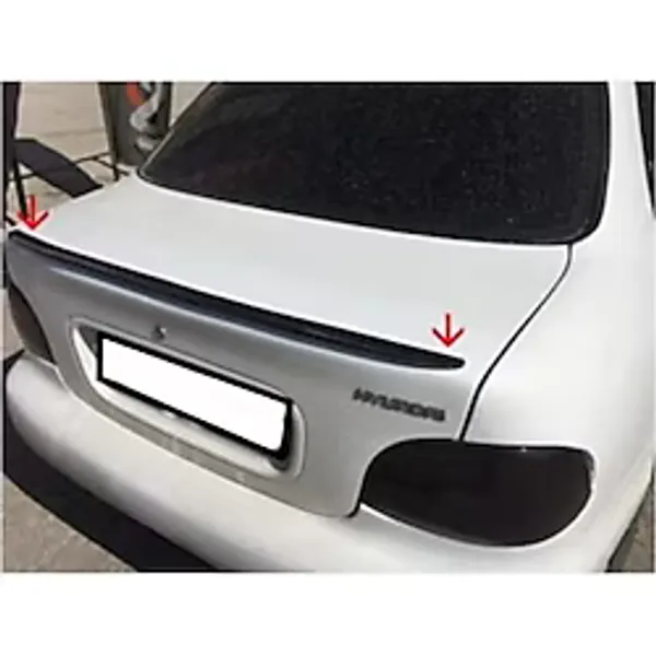 Spoiler Hyundai Accent Yumurta Kasa Bagaj Üzeri Çıta - Spoiler Pianoblack - Parlak Siyah -115 cm