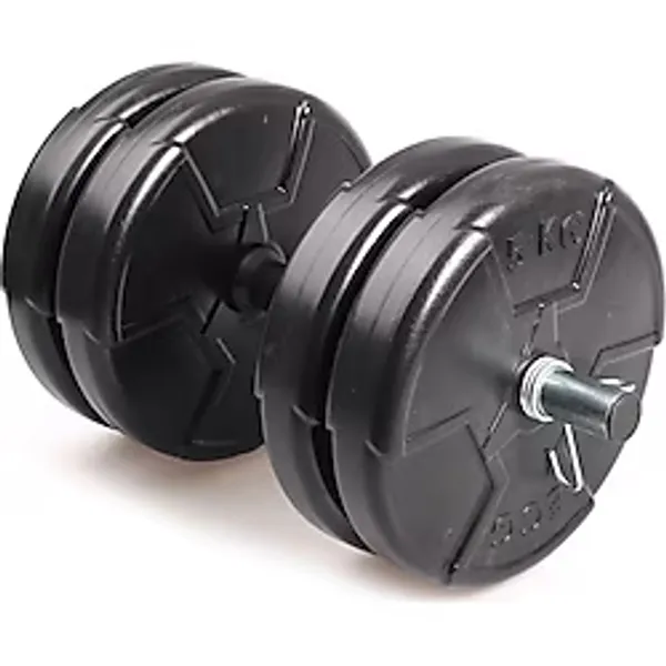 Spor 20 Kg (1x 20 Kg) Dambıl Seti Ve Ağırlık Seti Vücut Geliştirme Aleti - Siyah