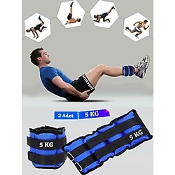 Spor Byfit 5 Kg Mavi Deluxe Comfort El Ayak Ağırlığı