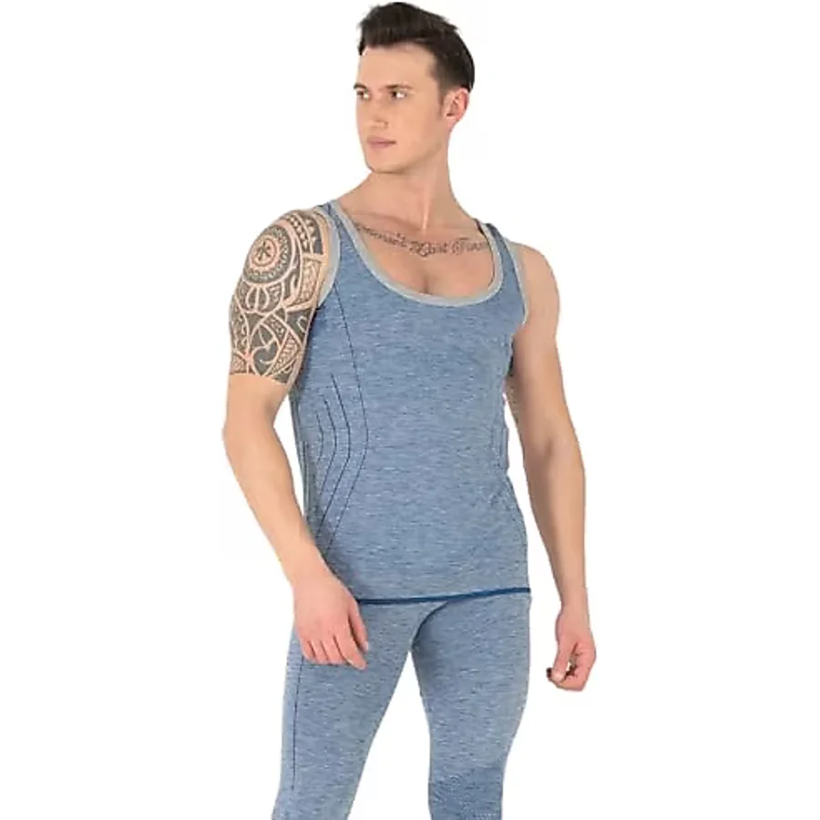 Sporcu Gym Seamless Dikişsiz T-shirt MAVİ M-L