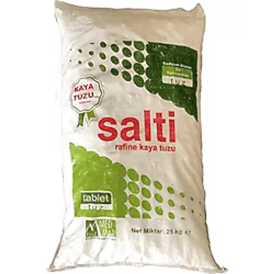 Spring Water Salti Tablet Tuz - 25kg Rafine Arıtma Tuzu - Iyotsuz Çankırı Kaya Tuzu