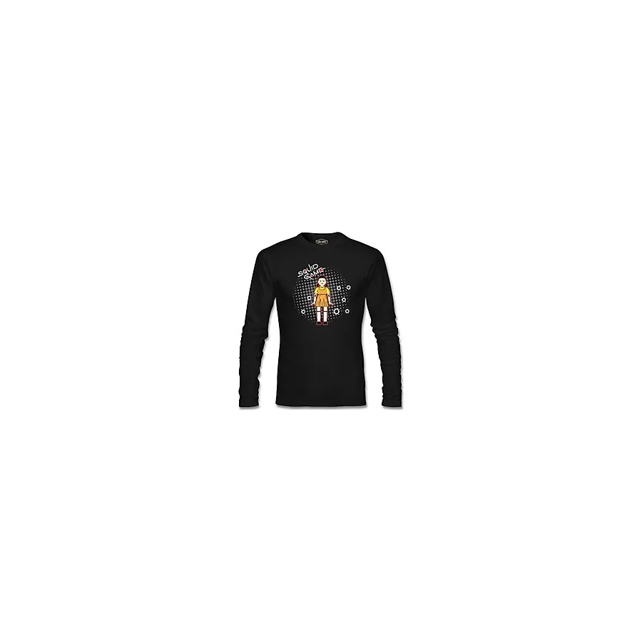Squid Game - Robot Bebek Mermi Siyah Erkek Sweatshirt