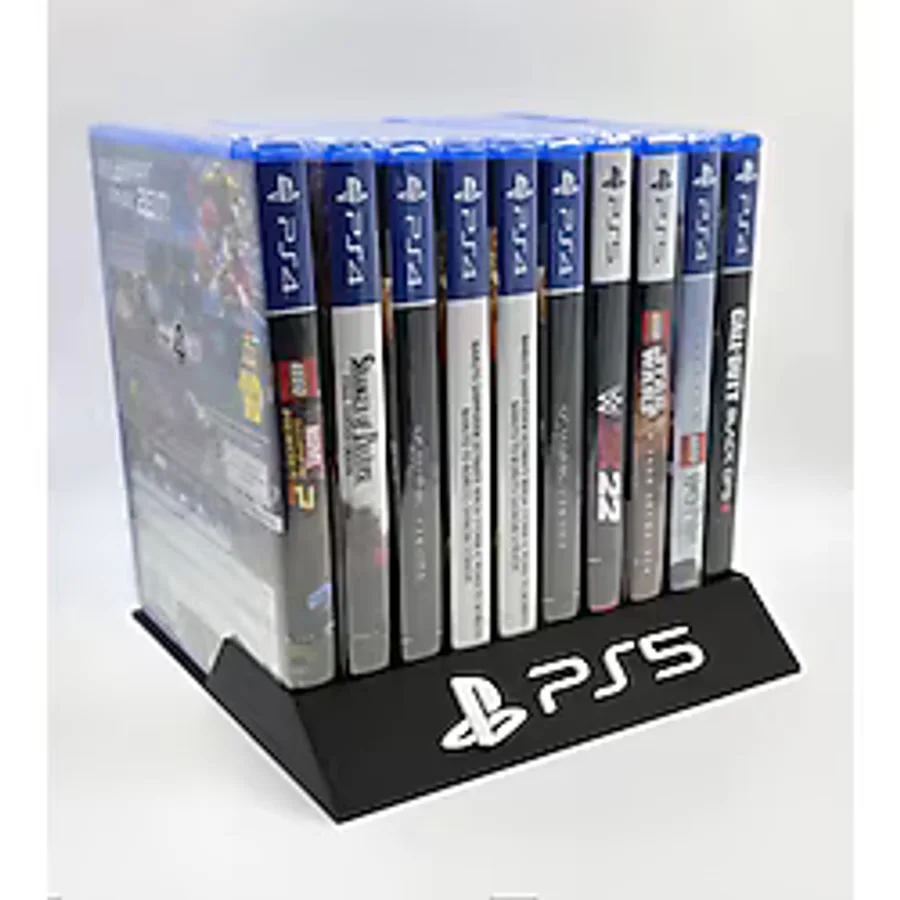 Srd3dMaker PS5 ve PS4 Uyumlu Şık Oyun Kutusu (CD) Rafı - Siyah Stand Organizer