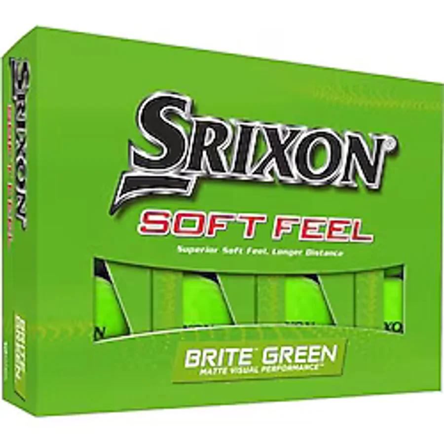 Srixon Soft Feel 13 Brite - düzine golf topu - mesafe ve düşük kompresyon - golf hediyeleri ve golf aksesuarı