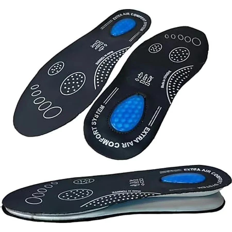 SRTfootcare Air Confort Topuk Dikeni Jel Takviyeli Fusped Ortopedik Deri Taban 1 Çift (44-45)