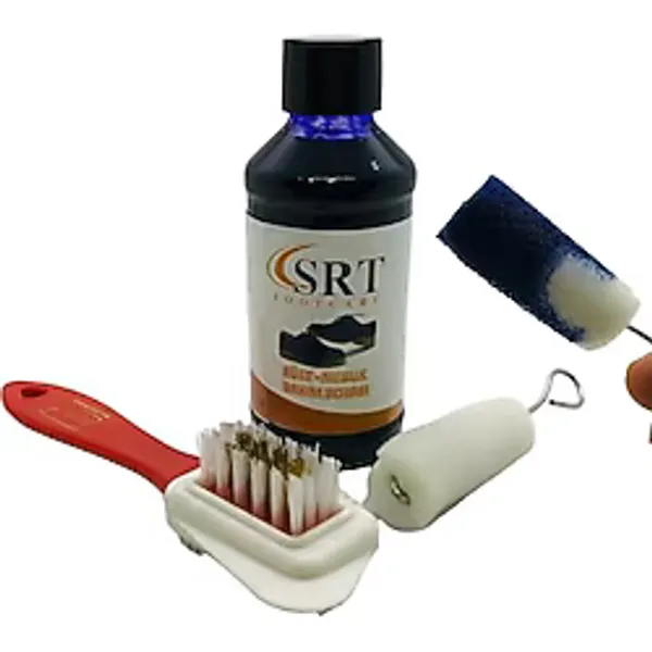 srtfootcare Süet Nubuk Ayakkabı Bakım Boyası 110 Gr Ve 4 Yönlü Temizleme Fırçası Koyu Lacivert