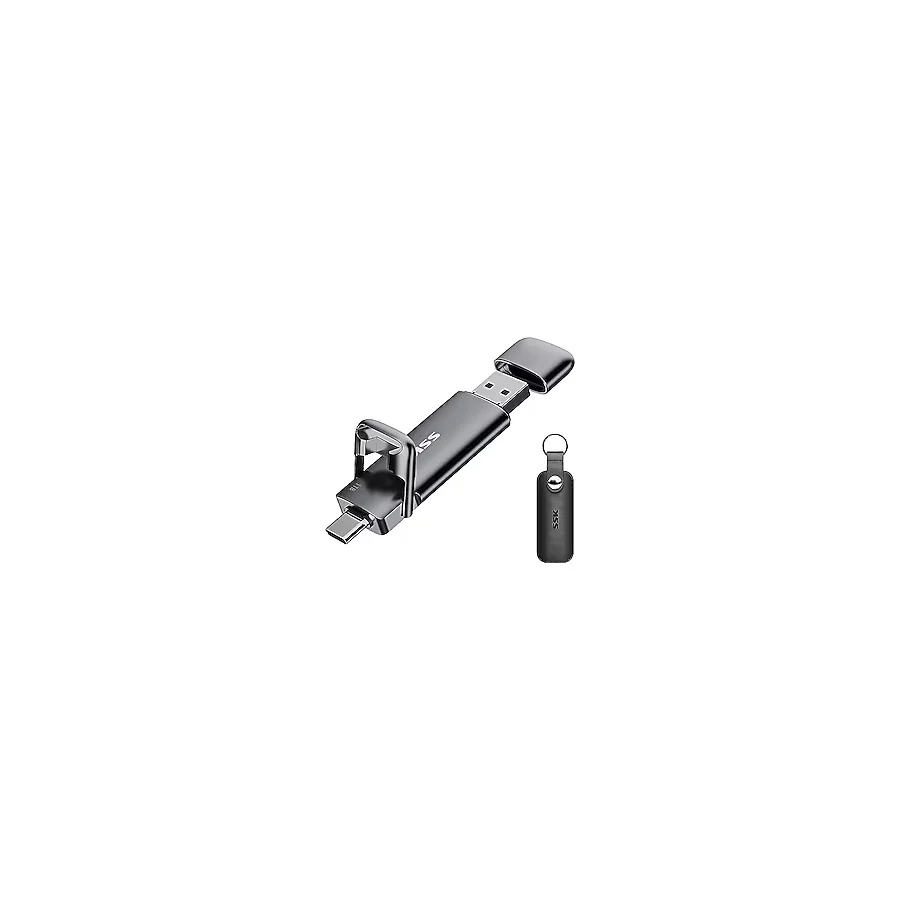Ssk USB C Harici SSD 1 Tb, 550 Mb/s'ye Kadar Aşırı Hızlı Katı Hal Sürücüsü, Android Telefon, Dizüstü Bilgisayar, Tablet, Mac İçin Çift USB Tip C + Usba Usb3.2 Gen2 Veri Depolama