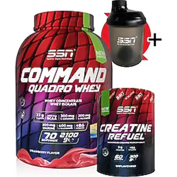 SSN Sports Style Nutrition Quadro Performans Kombinasyonu 2 (COMMAND 2.1 KG ÇİLEK CREATİNE)