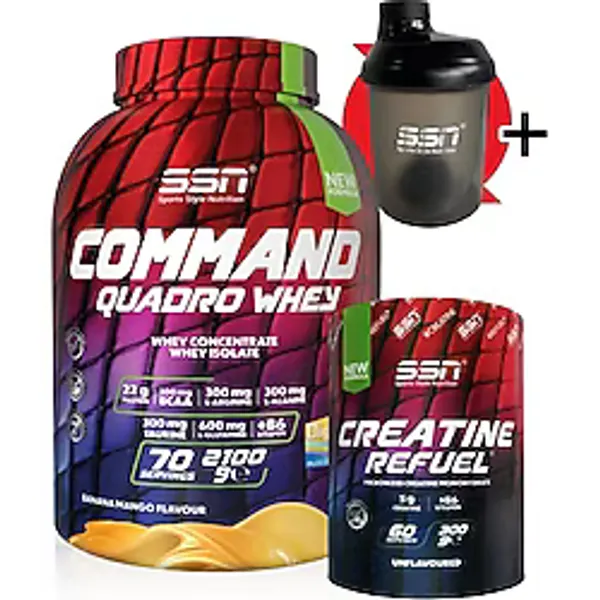 SSN Sports Style Nutrition Quadro Performans Kombinasyonu 3 (COMMAND 2.1 KG MUZ MANGO CREATİNE)