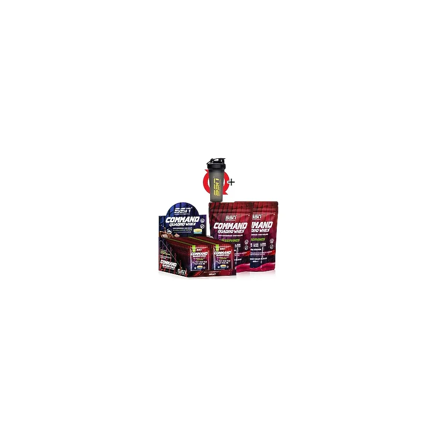 SSN Sports Style Nutrition SSN Command Quadro Whey 1780 Gr 70 Şase MIX Çikolata-Çilek(40x1box-15x2) Kombinasyon