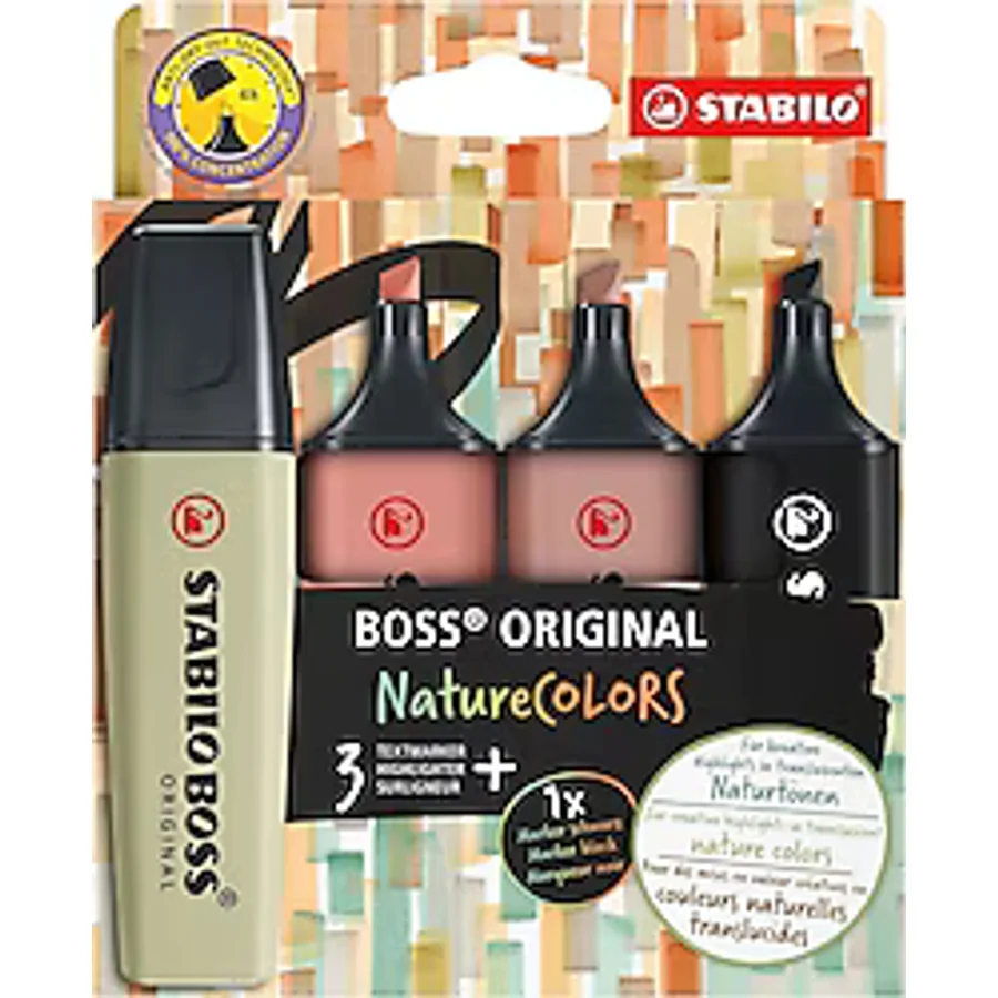 Stabilo Boss Nature Colors 51001581 4'lü Fosforlu Kalem Seti