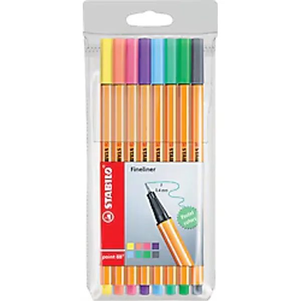 Stabilo Point 88 Pastel 8'li Keçeli Kalem Seti