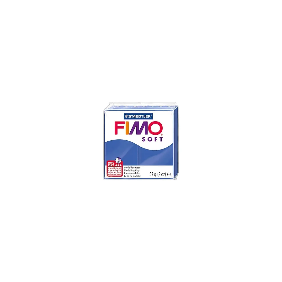 Staedtler Fimo Soft Brilliant Blue Polimer Kil 57G Yüksek Detaylı Çalışmalar İçin Uygun