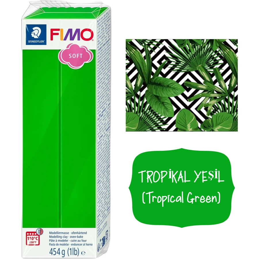 Staedtler Fimo Soft Polimer Kil 454Gr. Tropical Green