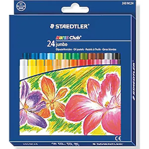 Staedtler Noris Clup Jumbo 24 Renk Yağlı Pastel Boya